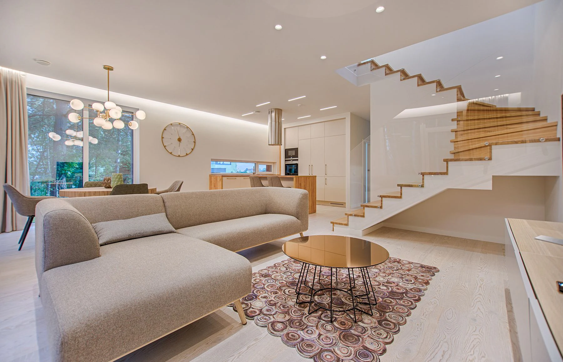 Modern living room prepared for a home sale